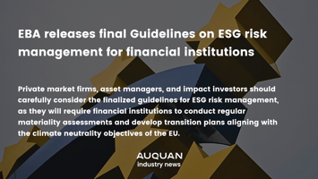 EBA releases esg guidelines