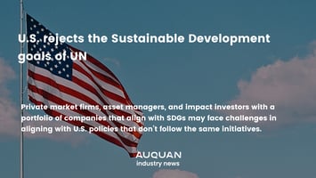 U.S. rejects the SDGs