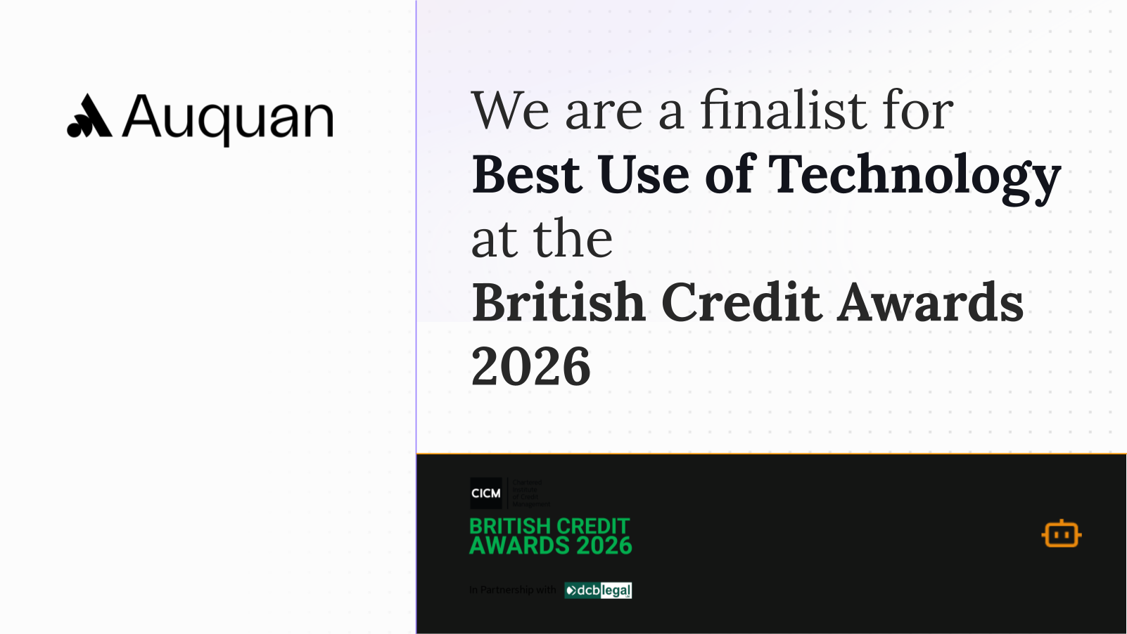 Auquan a Finalist for Best Use of Technology at the 2026 British Credit Awards