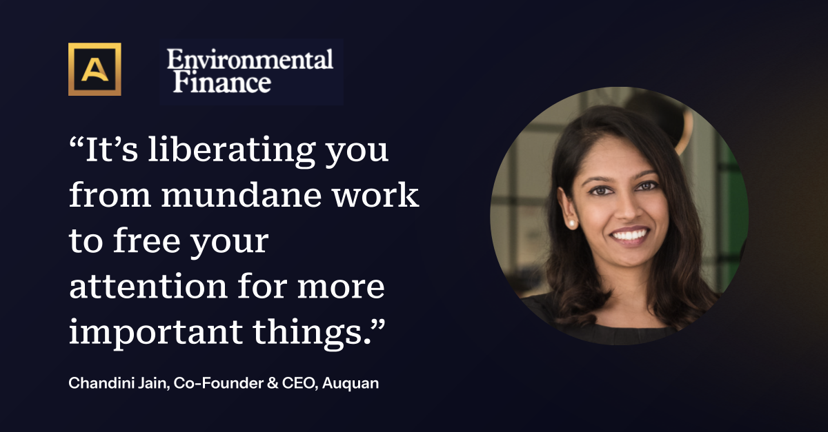 Environmental Finance Highlights Auquan’s Newly Announced AI Agent for Sustainability