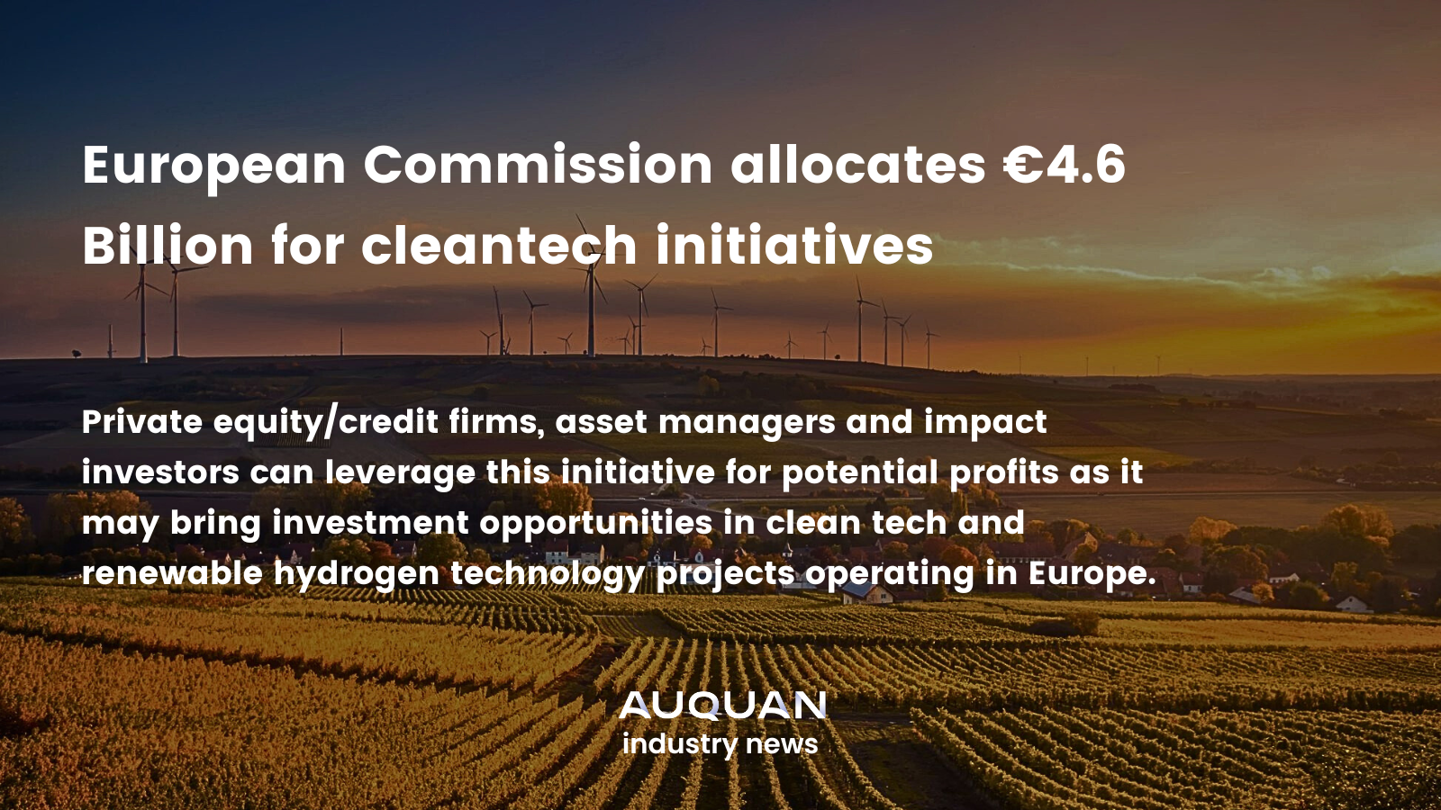 European Commission allocates €4.6 Billion for cleantech initiatives