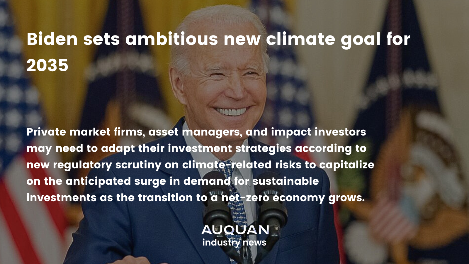 Biden sets ambitious new climate goal for 2035