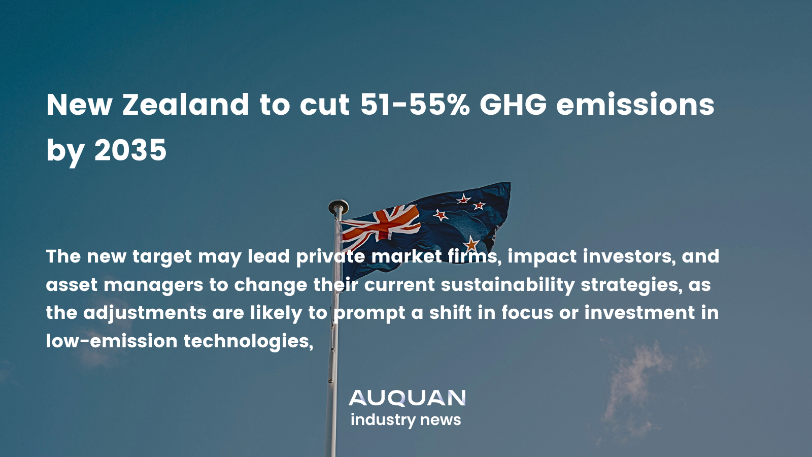 New Zealand to cut 51-55% GHG emissions by 2035