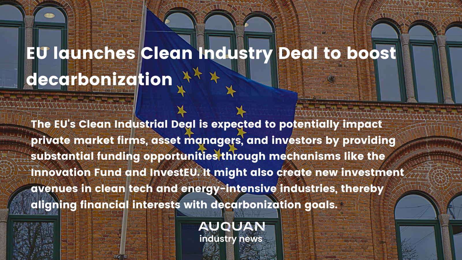 EU launches Clean Industry Deal to boost decarbonization