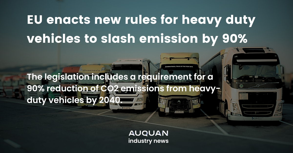 EU enacts new rules for heavy duty vehicles to slash emission by 90%