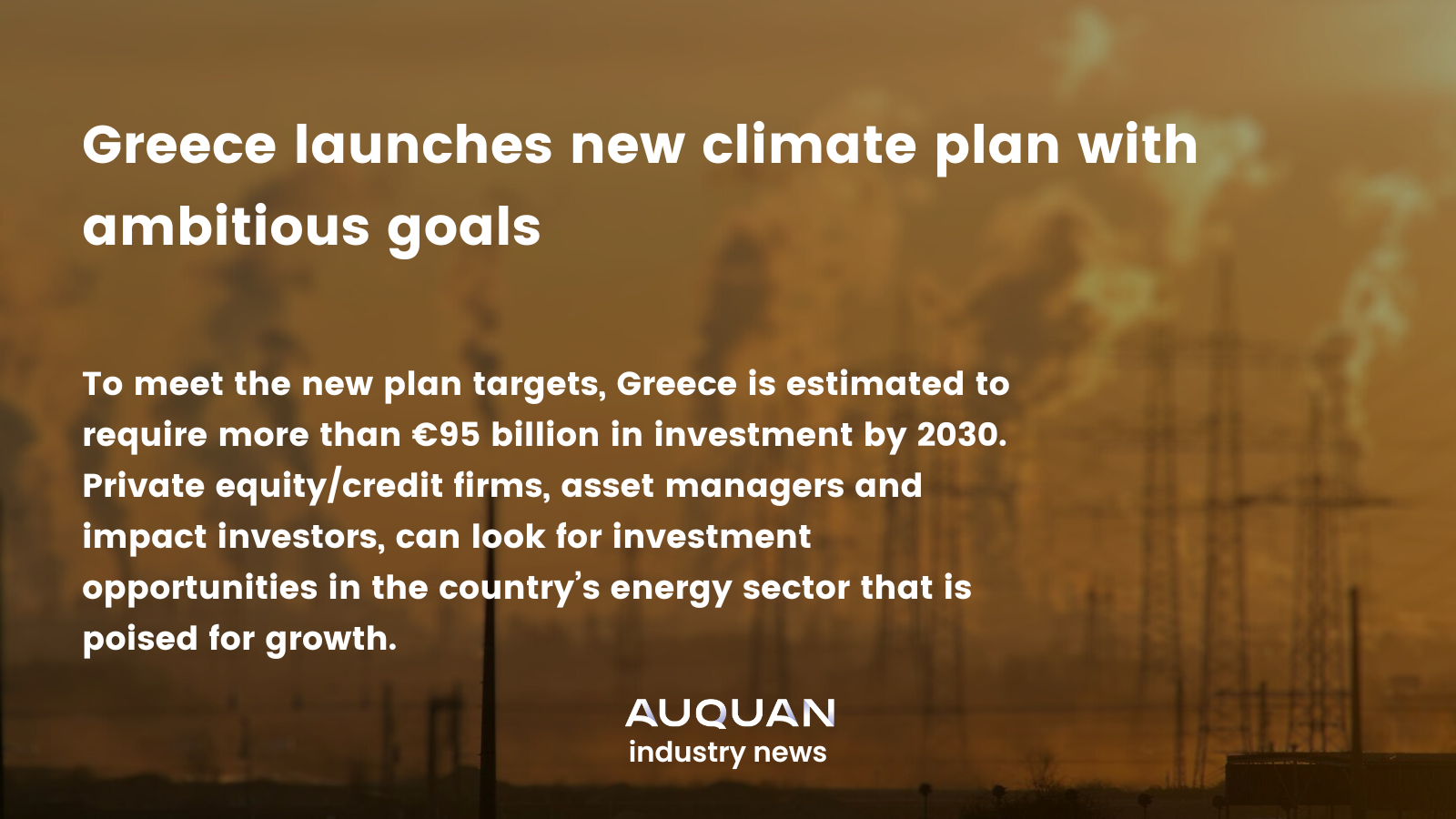 Greece launches new climate plan with ambitious goals